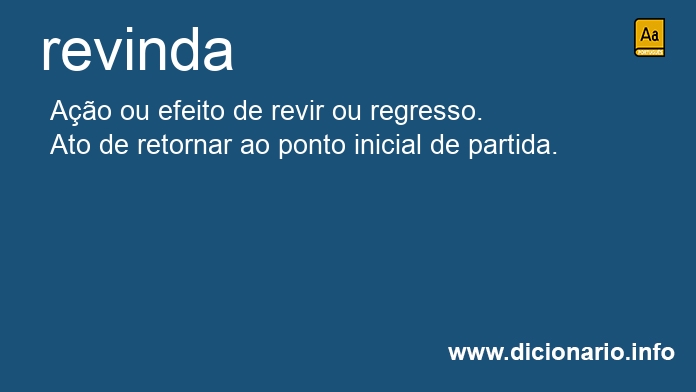 Significado de revinda