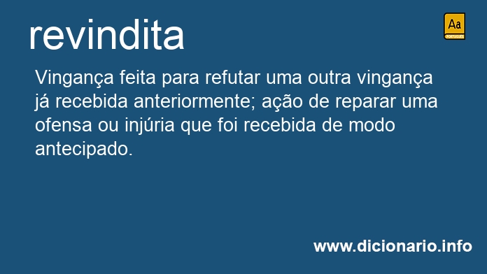 Significado de revindita