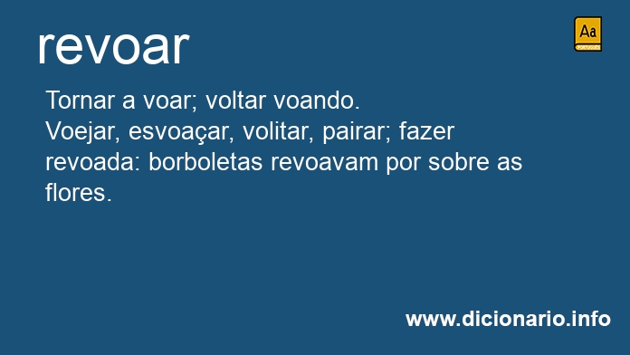 Significado de revoar