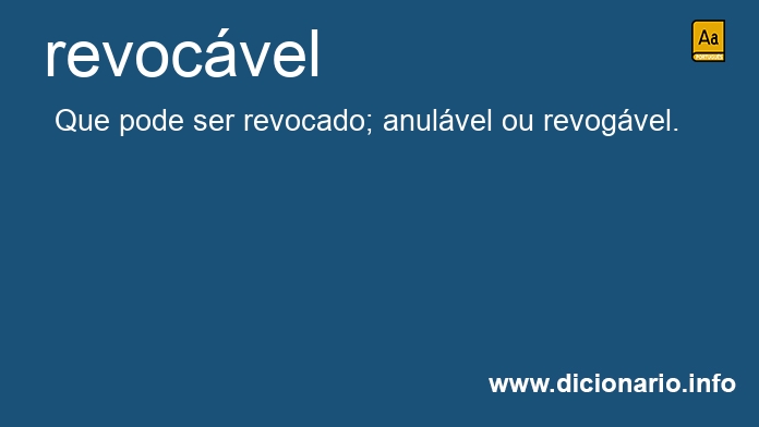 Significado de revocvel