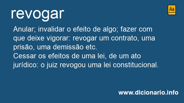 Significado de revoga