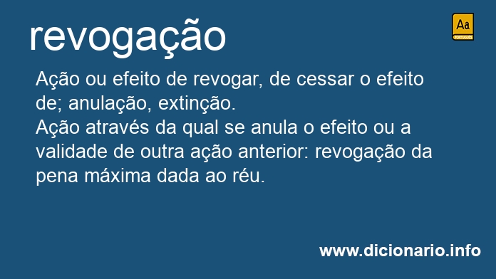 Significado de revogao