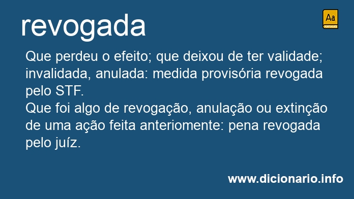 Significado de revogada