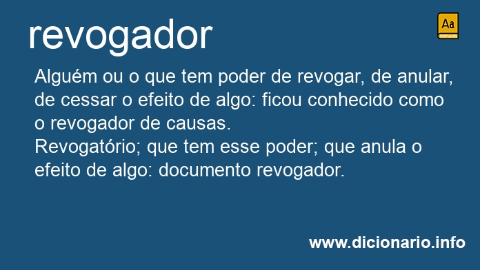 Significado de revogador