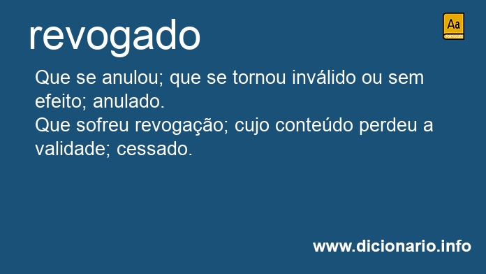 Significado de revogados