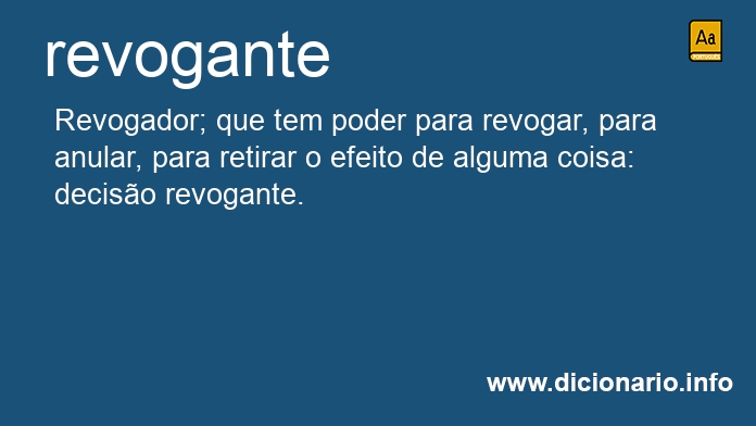Significado de revogante