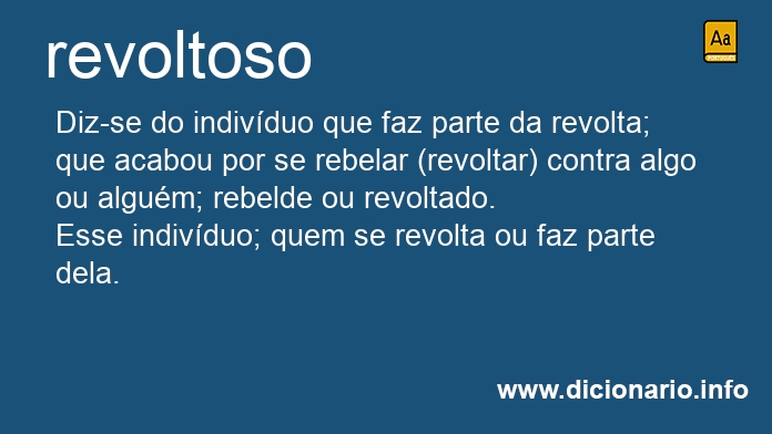 Significado de revoltoso