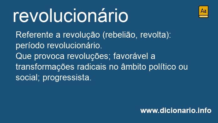 Significado de revolucionria