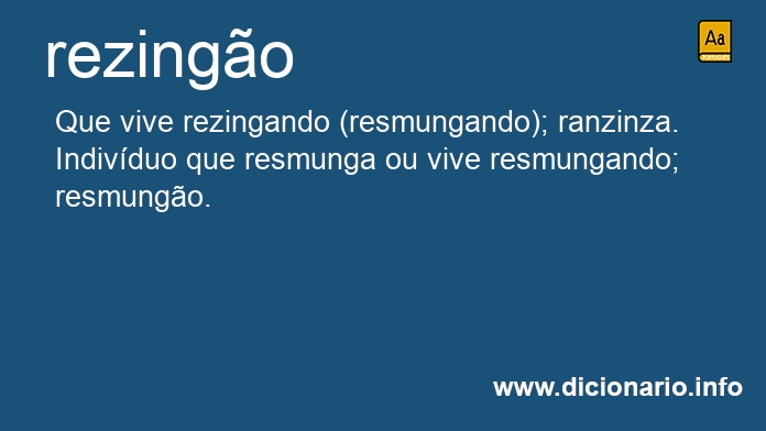 Significado de rezingona