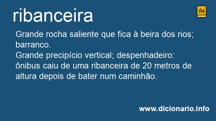 Significado de ribanceira