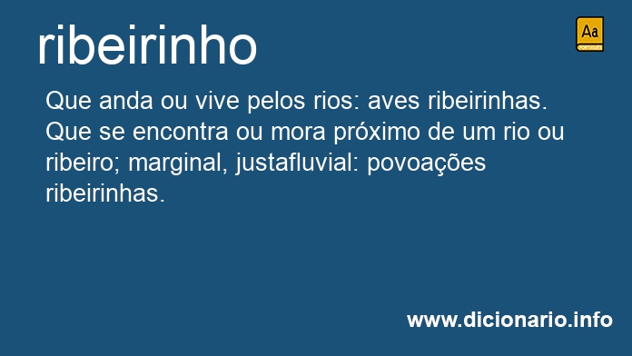 Significado de ribeirinho