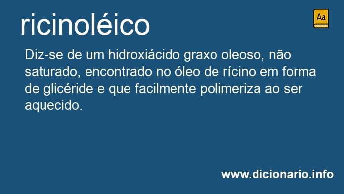 Significado de ricinolico