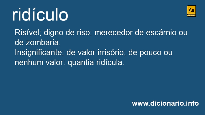 Significado de ridcula