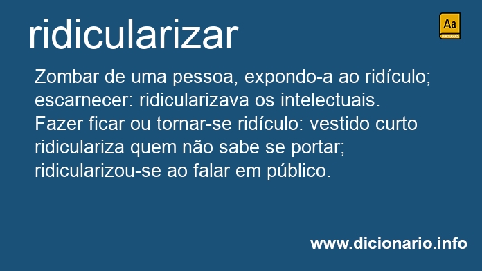 Significado de ridiculariza