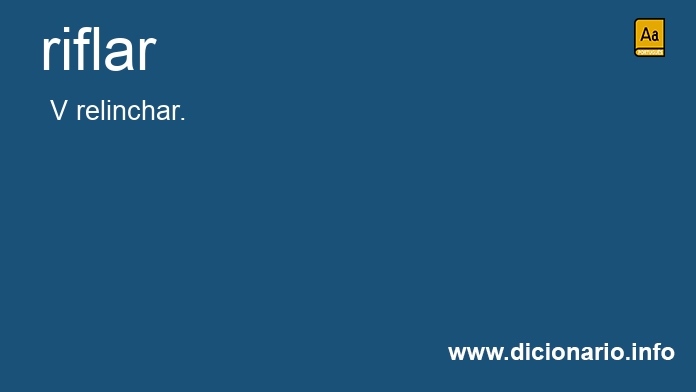 Significado de riflar