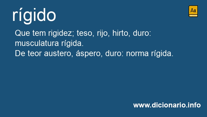 Significado de rgido