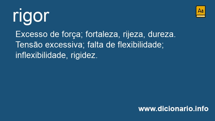 Significado de rigor