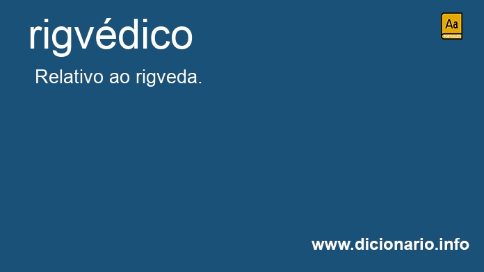 Significado de rigvdico