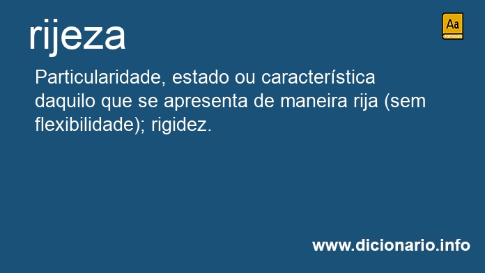 Significado de rijeza