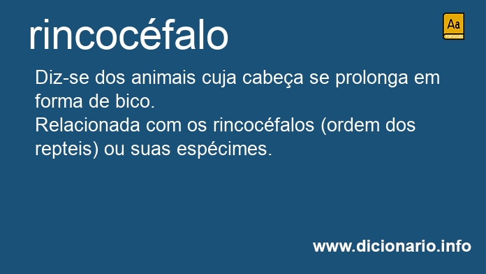 Significado de rincocfalos