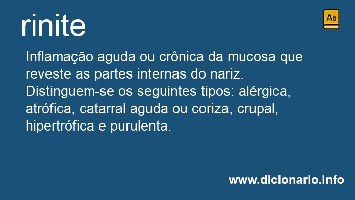 Significado de rinite