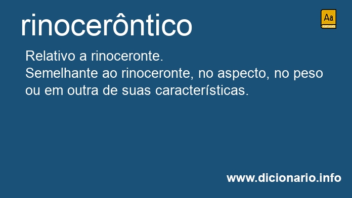 Significado de rinocerntico
