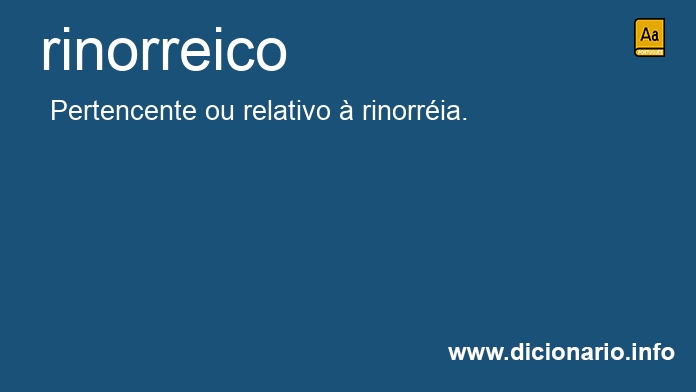 Significado de rinorreico