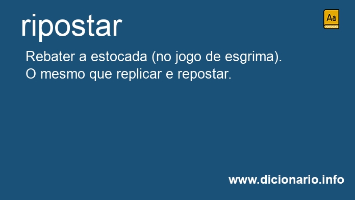 Significado de ripostar