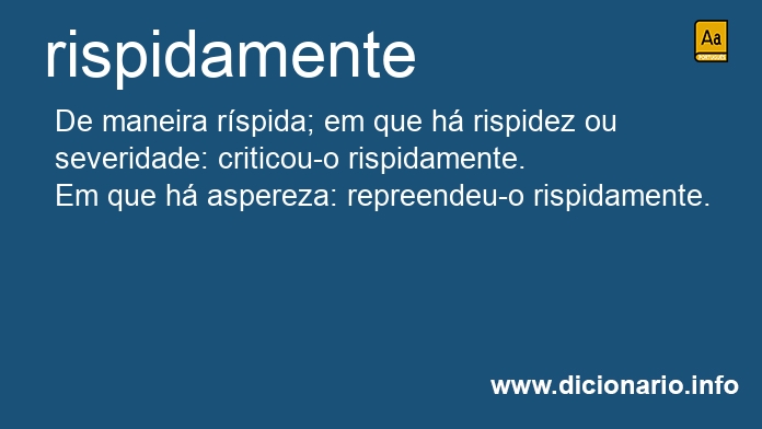 Significado de rispidamente