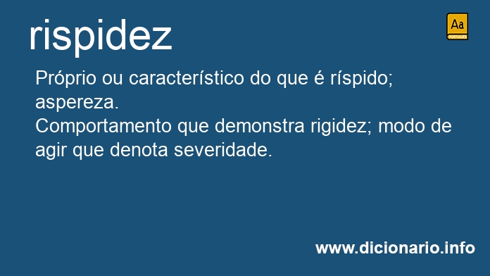 Significado de rispidez