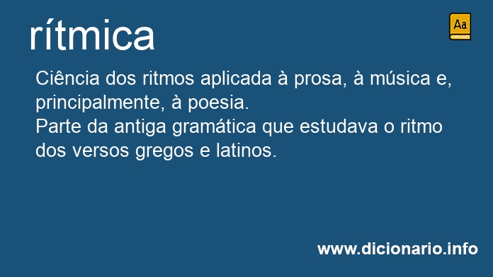 Significado de rtmicas