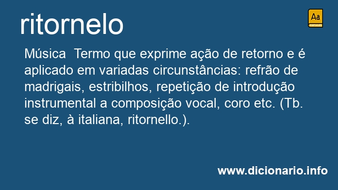 Significado de ritornelo