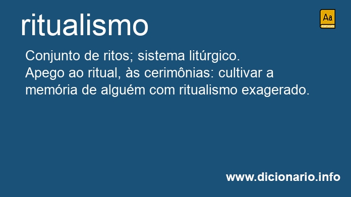 Significado de ritualismo