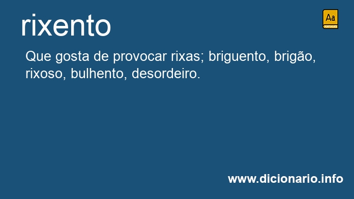 Significado de rixentos