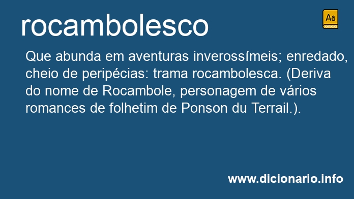 Significado de rocambolesco