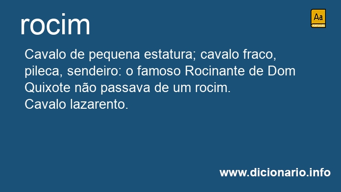 Significado de rocins