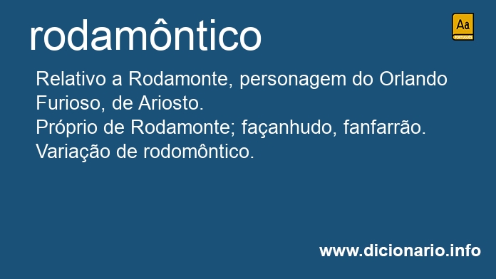 Significado de rodamntico