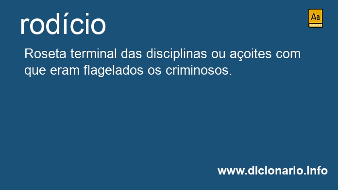 Significado de rodcio