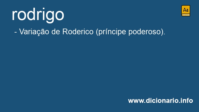 Significado de rodrigo