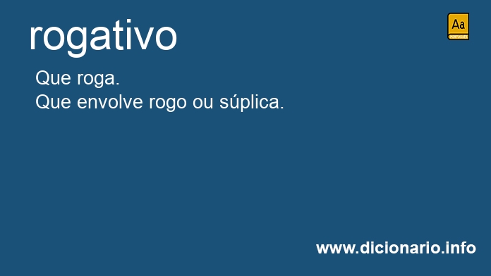 Significado de rogativo