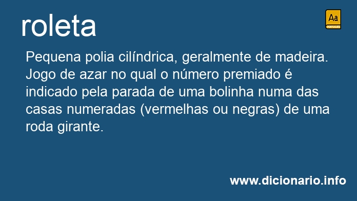 Significado de roleta