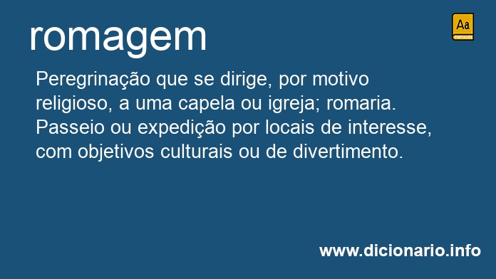 Significado de romagem