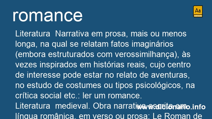 Significado de romance