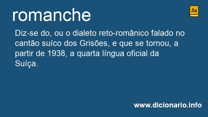 Significado de romanche