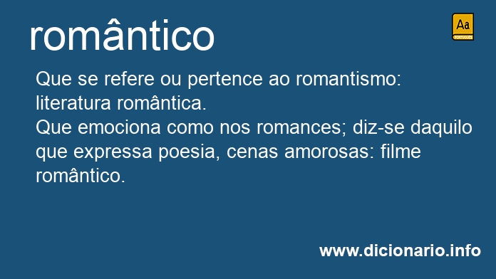 Significado de romntico
