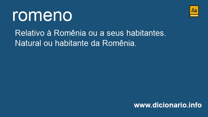 Significado de romena