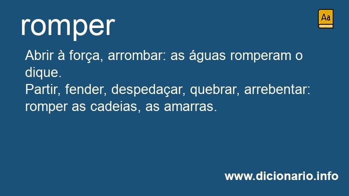 Significado de romper