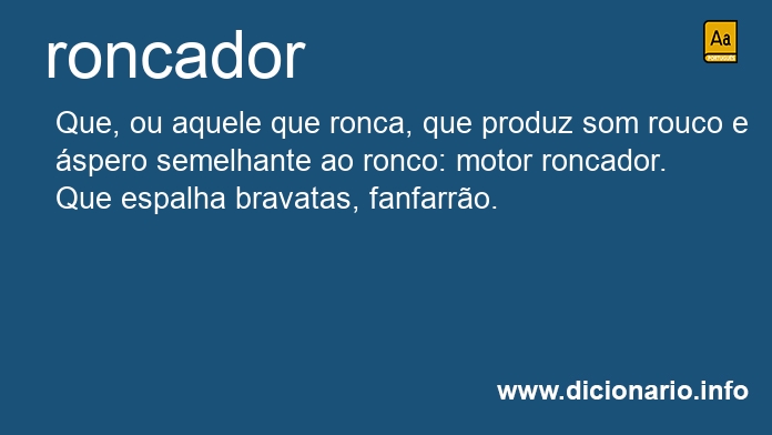 Significado de roncador