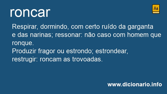 Significado de roncam