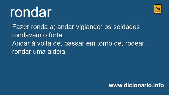 Significado de rondar
